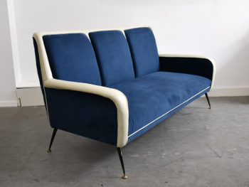 3-Sitzer Sofa in der Art von Gio Ponti, italienisches Design aus den 50er Jahren