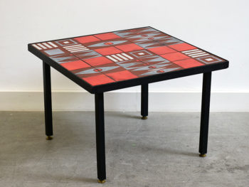 Table basse en céramique dans le goût de Capron, ca. 1960