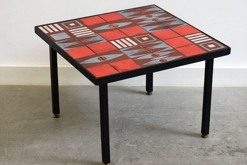 Table basse en céramique dans le goût de Capron, ca. 1960