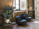 Fauteuil Pacha Silver Grey, Pierre Paulin, Table TS, Lampe Multi Lite