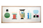 Silkscreen print by Ettore Sottsass, Kalos Arti, 1986, Memphis vases