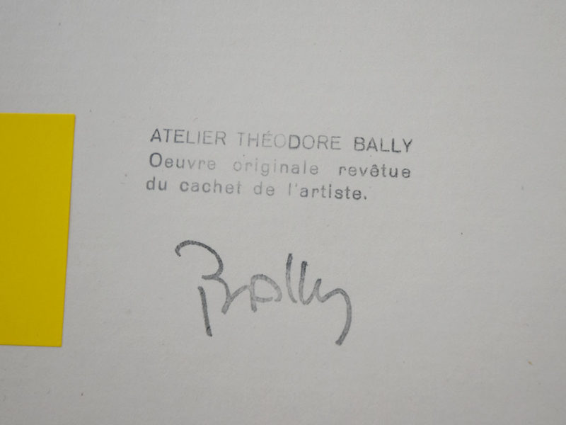 Théodore Bally, Dessin, 1959